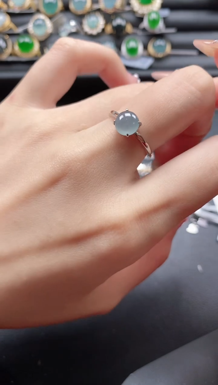 【闪购商品】翡翠戒指银S925镶嵌11111