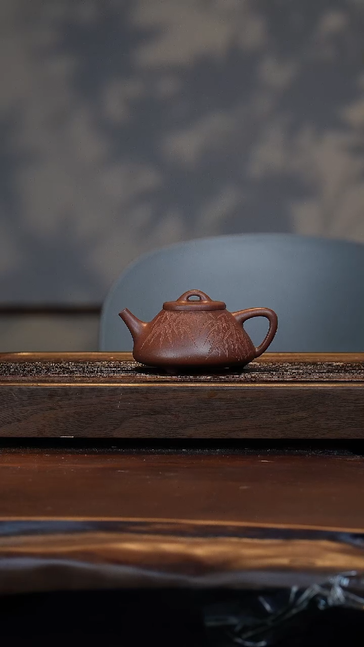 【闪购商品】紫砂茶壶自营底槽青竹叶石瓢