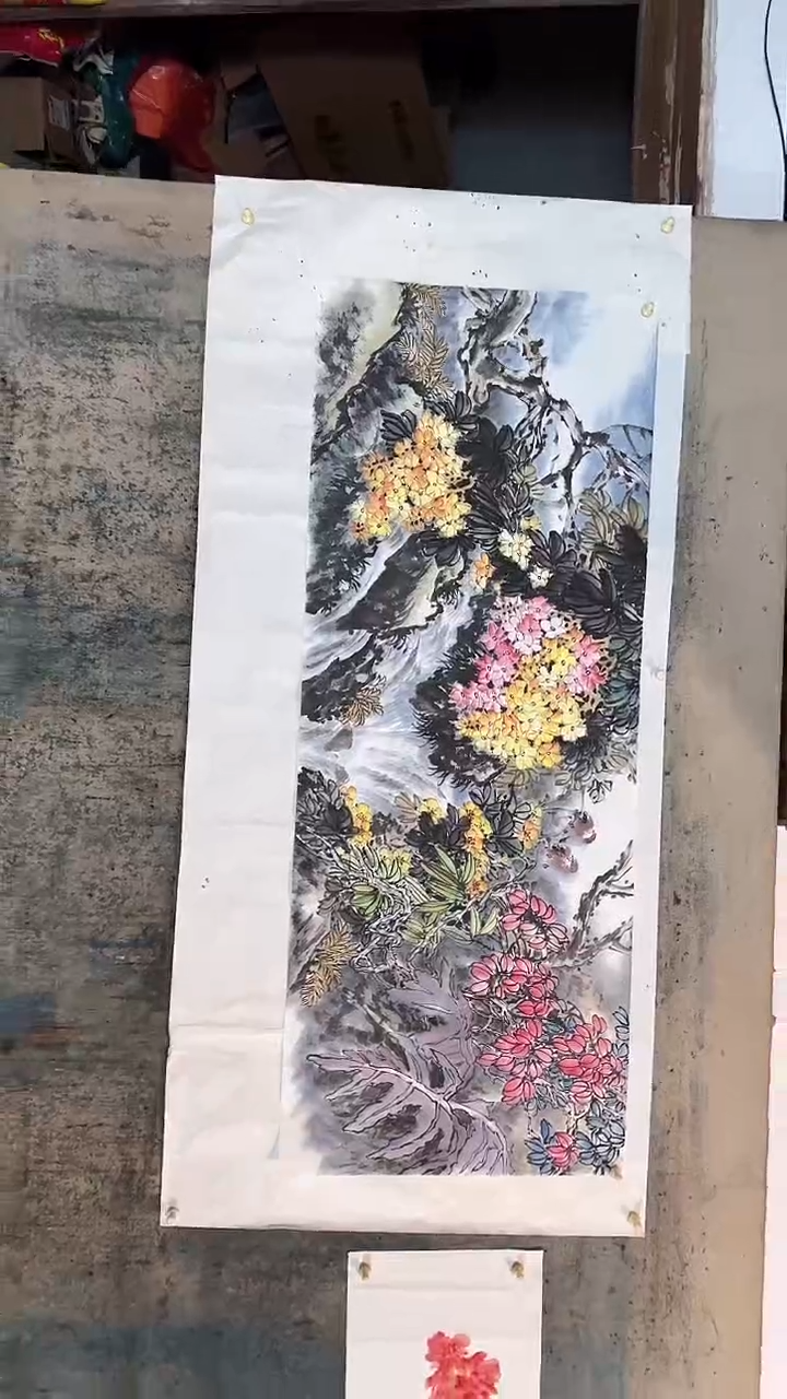 【闪购商品】国画覃荣华国画花鸟小六尺180的68