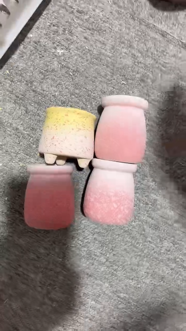  麦饭石粗陶多肉花盆四个微瑕