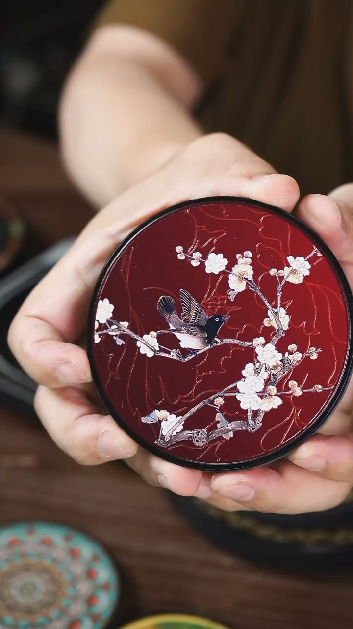 壹藏贰宝喜上眉梢杯垫一片