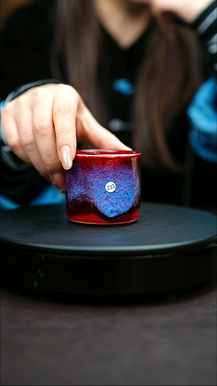 233#原矿钧瓷炉钧釉扳指杯