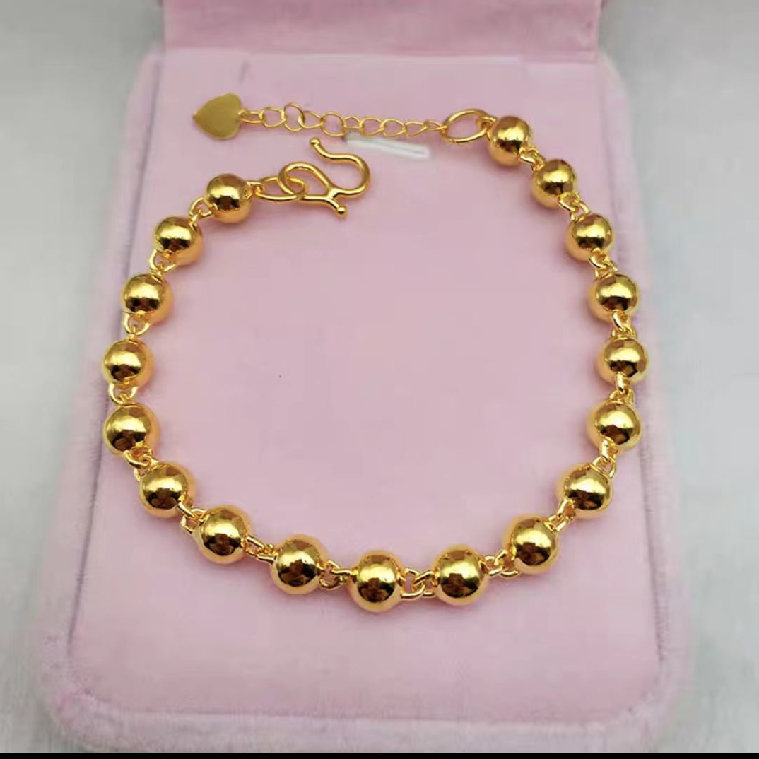  中国风圆珠小心心 手链 