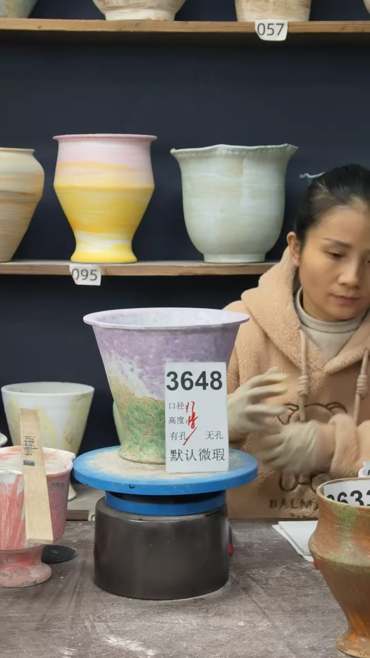 景德镇花盆默认微瑕3648