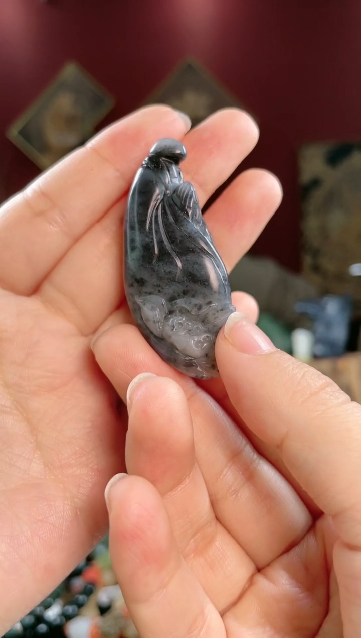 【闪购商品】和田玉颈饰未镶嵌青花悟道