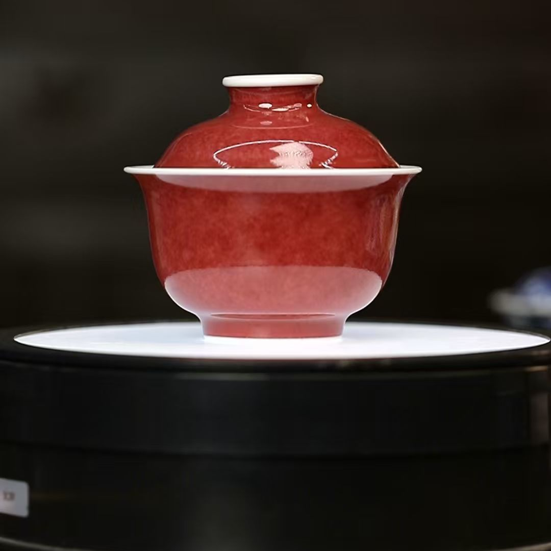 12.24/M60B/豇豆红盖碗