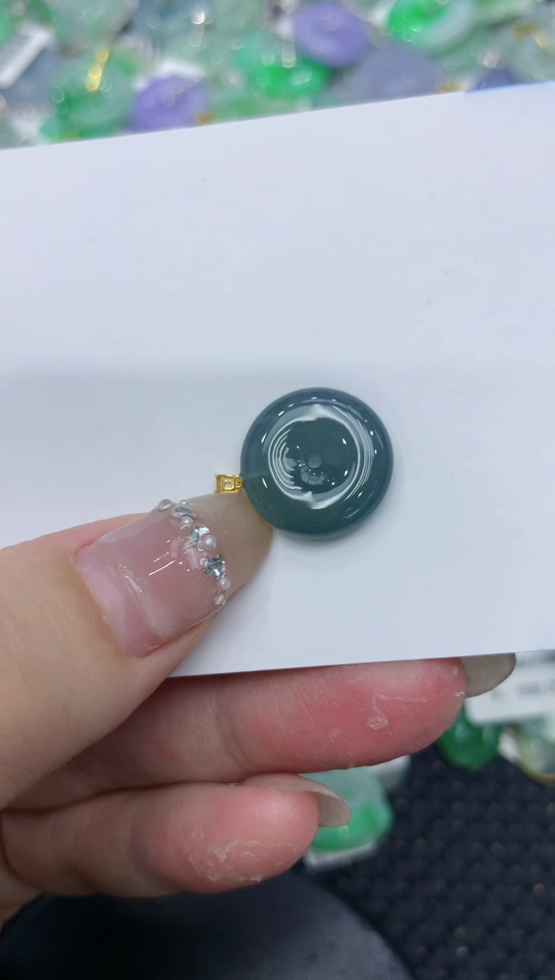 【闪购商品】翡翠颈饰18K金镶嵌222222222