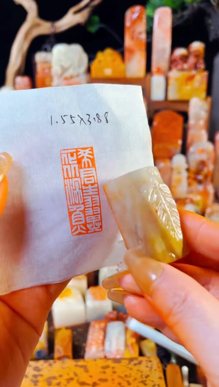 【闪购商品】老挝石印石手工篆刻《希君生羽翼一化北溟鱼》