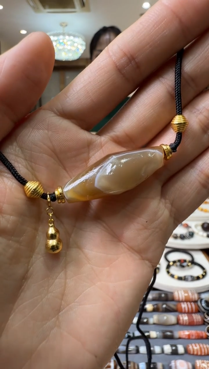 【闪购商品】玛瑙/玉髓珠宝半成品未镶嵌玛瑙珠项链