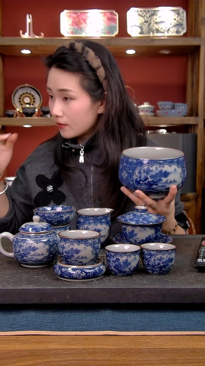 简装家用款9件套 老陶泥开片纹陶瓷茶具