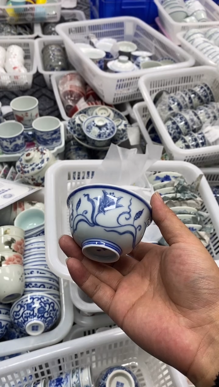 陶瓷景德陶瓷茶具容量约80