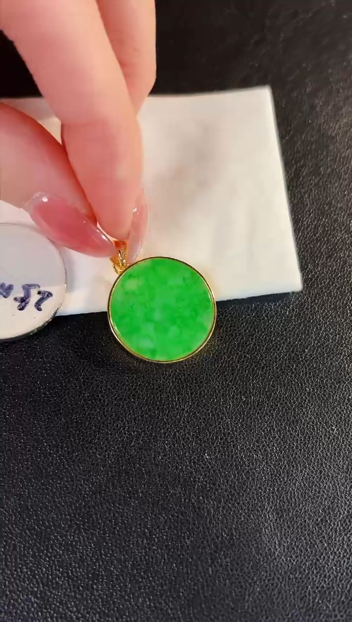 【闪购商品】翡翠颈饰银S925镶嵌缅料A货/支持复检/一件