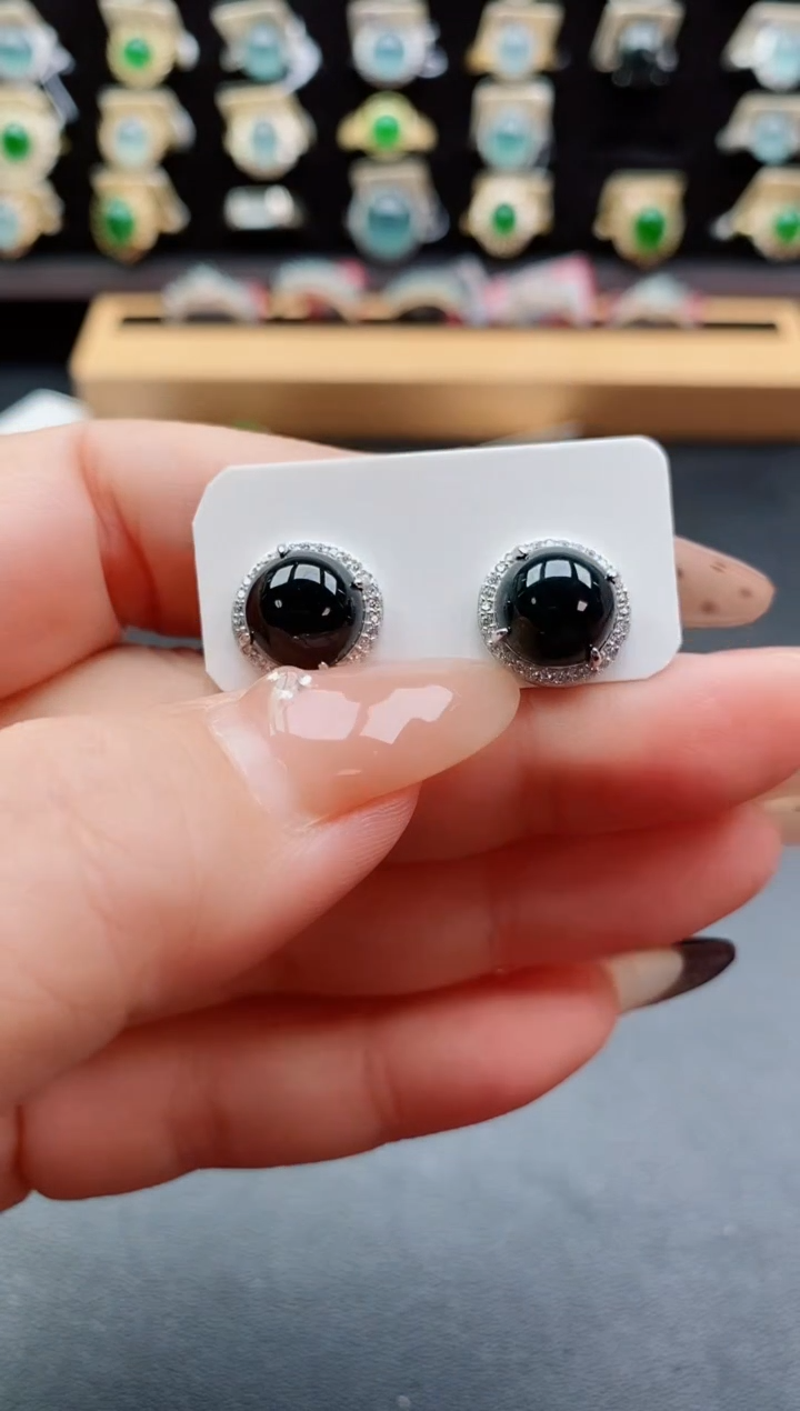 银S925镶嵌戒指翡翠1