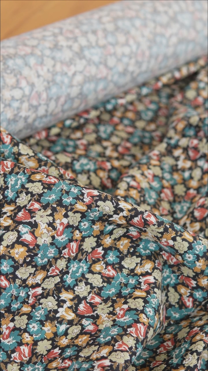 棉1.5米FLORALIA LIBERTY棉羊毛83%CO17%WO面料宽1.45米