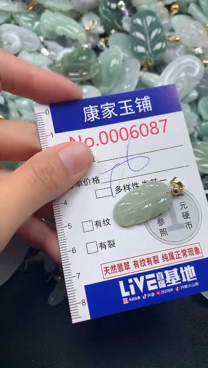 吊坠(不含链)未镶嵌翡翠6087