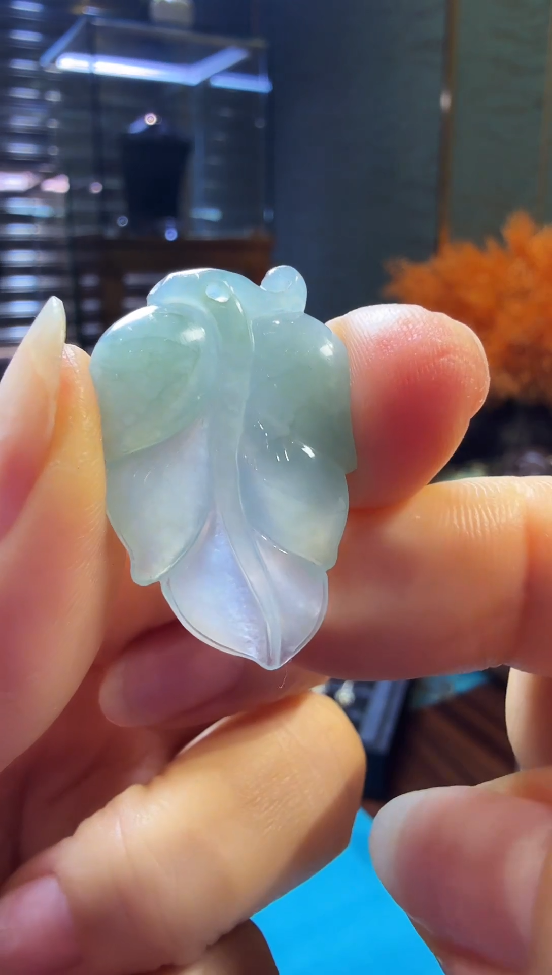 【闪购商品】翡翠颈饰未镶嵌翡翠树叶