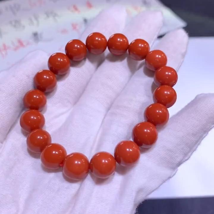 【逍遥】南红玛瑙圆珠约10mm手串*777/21/多样性发/1件