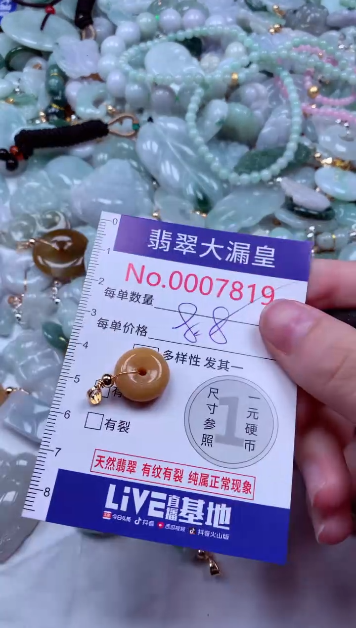 吊坠(不含链)未镶嵌翡翠7819