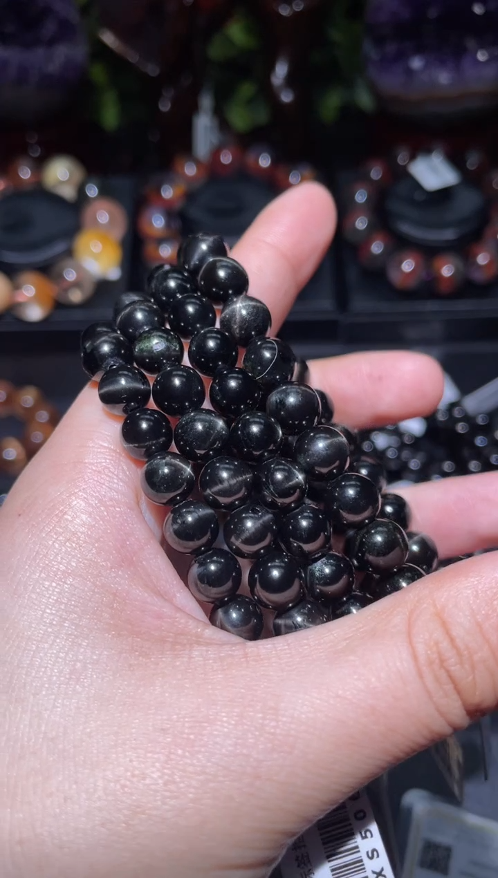 【闪购商品】辉石手链未镶嵌透辉石单圈8mm多样性发其一