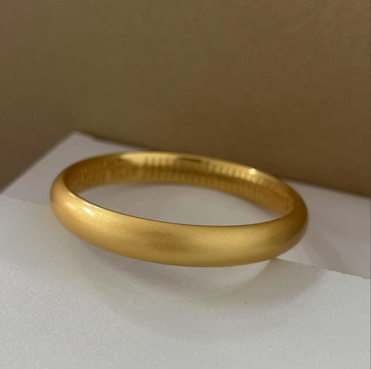 足银手镯 足银金色泥鳅背心经闭口手镯