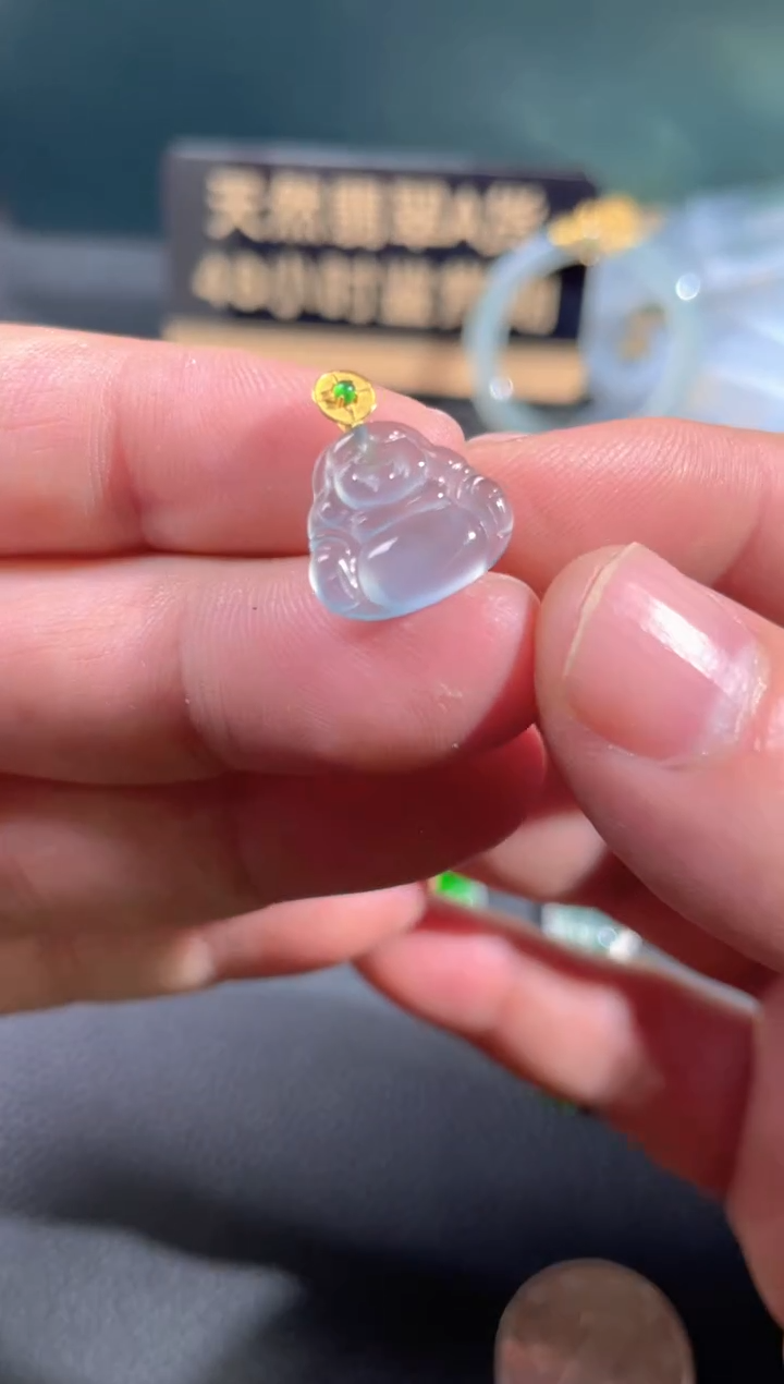 【闪购商品】翡翠颈饰18K金镶嵌翡翠