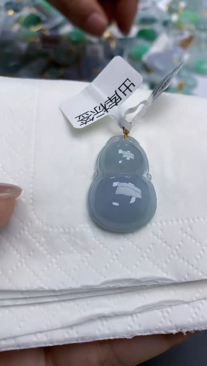 【闪购商品】翡翠颈饰18K金镶嵌天然缅甸翡翠A货