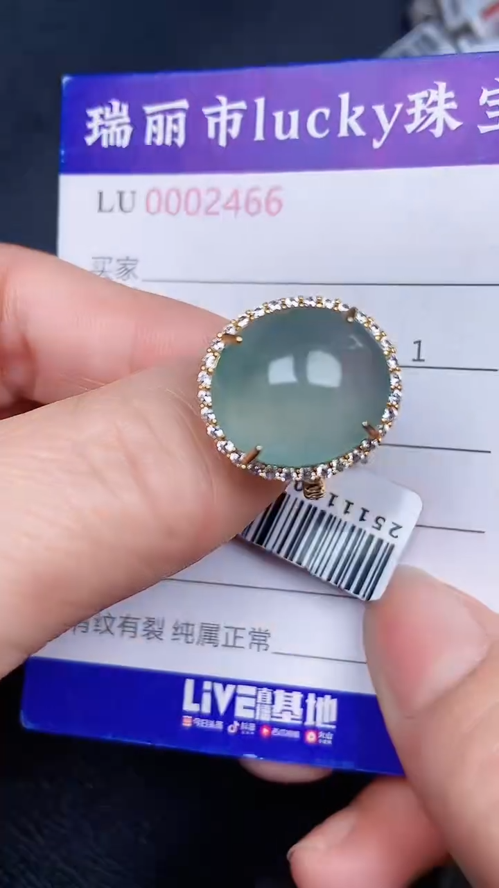 颈饰银S925镶嵌翡翠2466