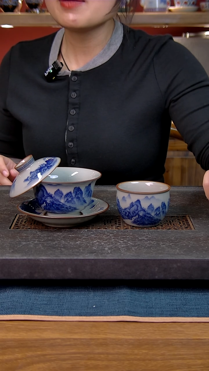 简装家用款2件套 老陶泥开片纹陶瓷茶具