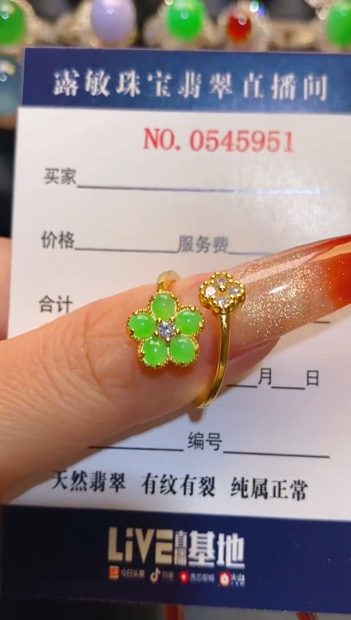 银S925镶嵌翡翠耳饰天然