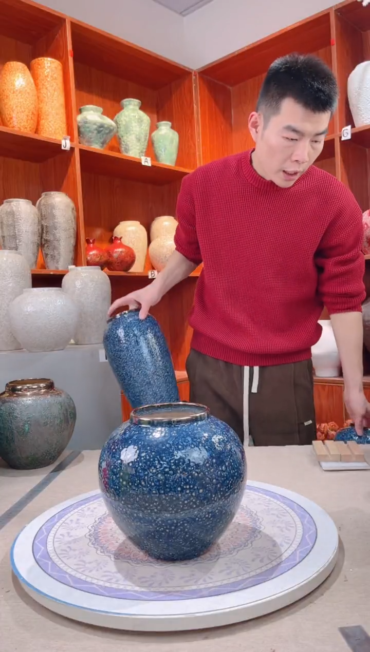 【闪购商品】瓶紫水晶 小号 陶瓷花瓶 无花