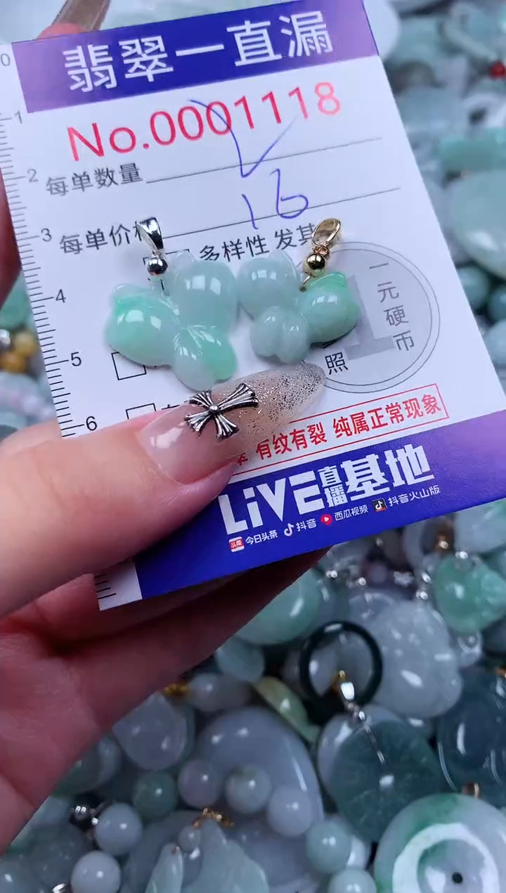 翡翠未镶嵌吊坠(不含链)1118
