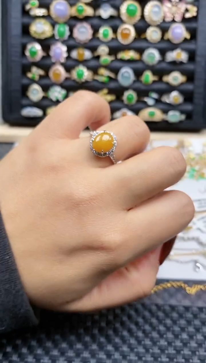 银S925镶嵌戒指翡翠51