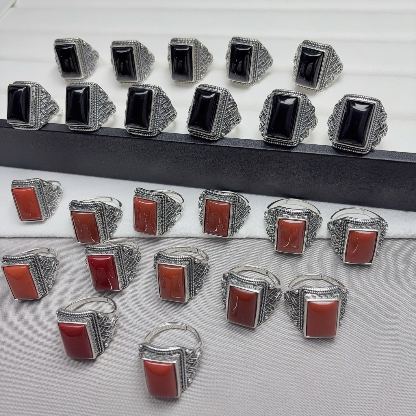 925银银制品 纯银民族风简单大气戒指手工复古JZ1