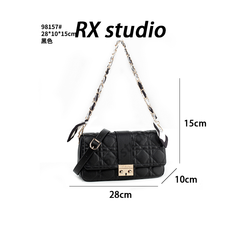 【南沙瑞熙】QYX-98157-黑色-(自留）轻奢小众时尚百搭女士包包
