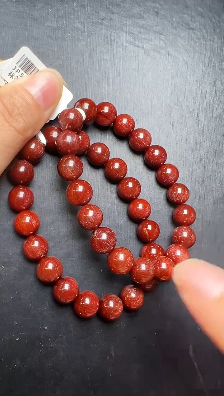 未镶嵌手串水晶红发晶手串10mm+ JP54867 多样性发一