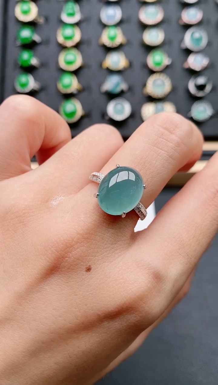 【闪购商品】翡翠戒指银S925镶嵌11111111