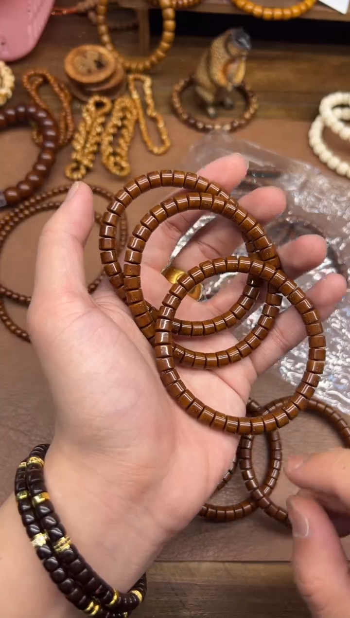 手串紫金鼠A734 5*7咖皮纯肉精工直切