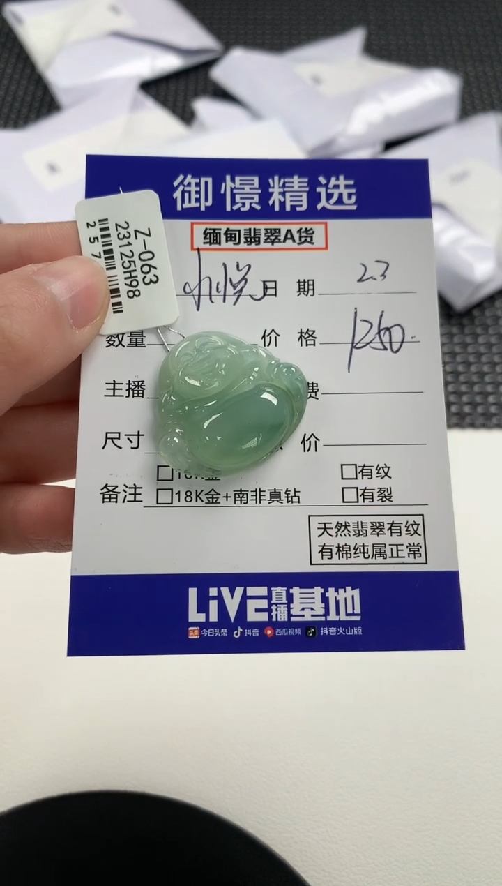 【闪购商品】翡翠颈饰未镶嵌131           