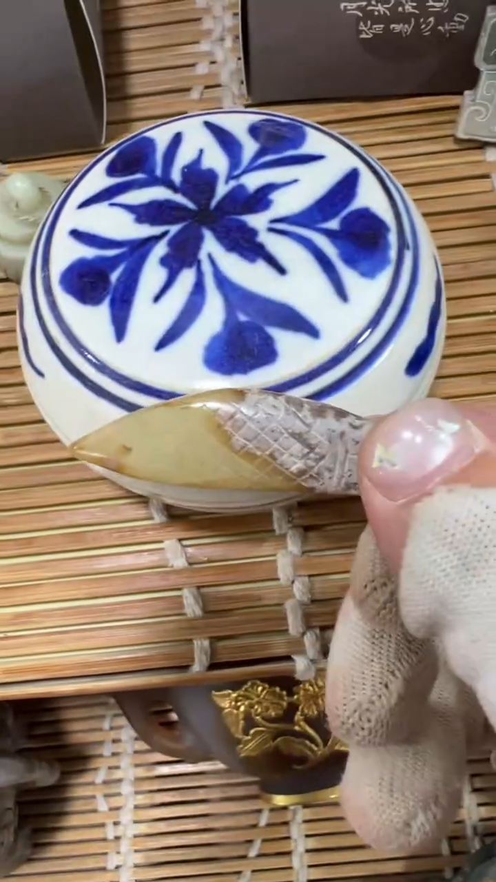 瓷片手工，手绘，瓷器