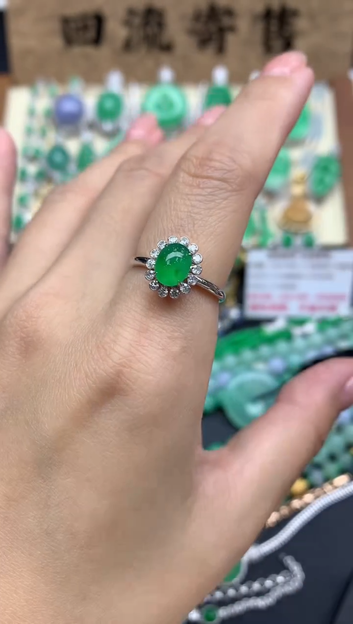 【闪购商品】翡翠戒指18K金镶嵌268-中国好珍宝