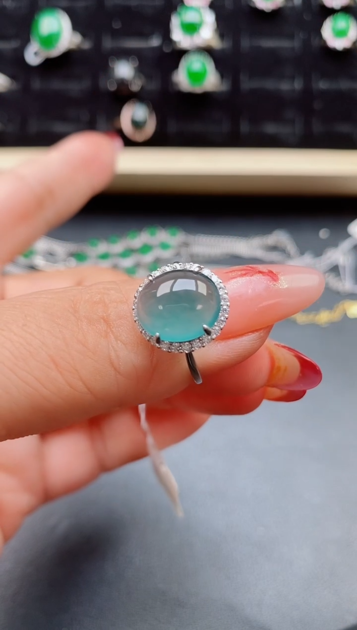 【闪购商品】翡翠戒指银S925镶嵌321321