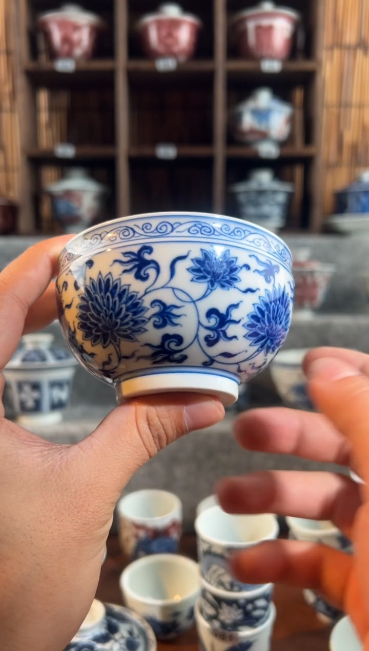 【闪购商品】a188天禄言瓷缠枝莲杯子