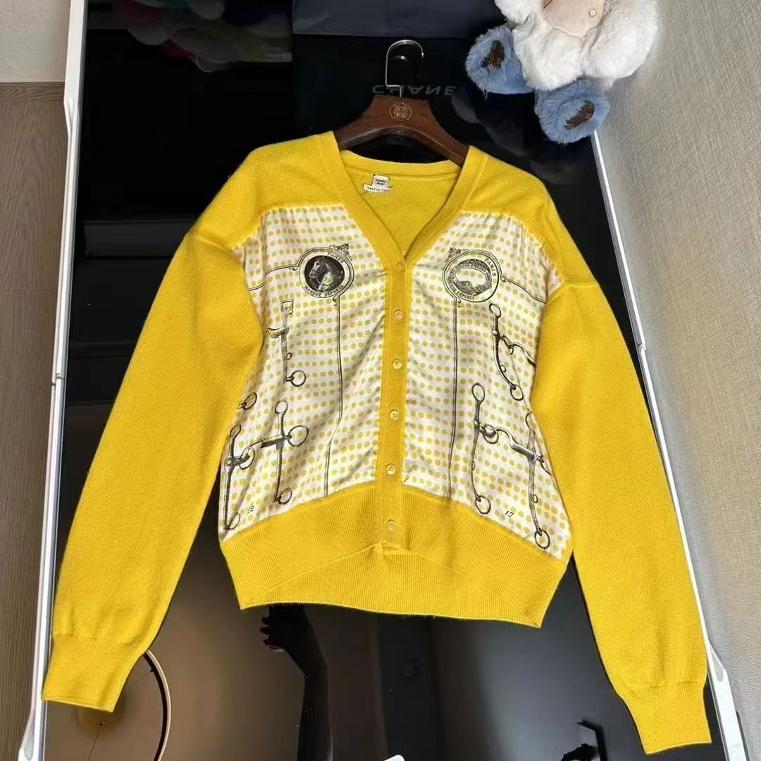 未使用 Hermes/爱马仕 毛衣 黄色/34