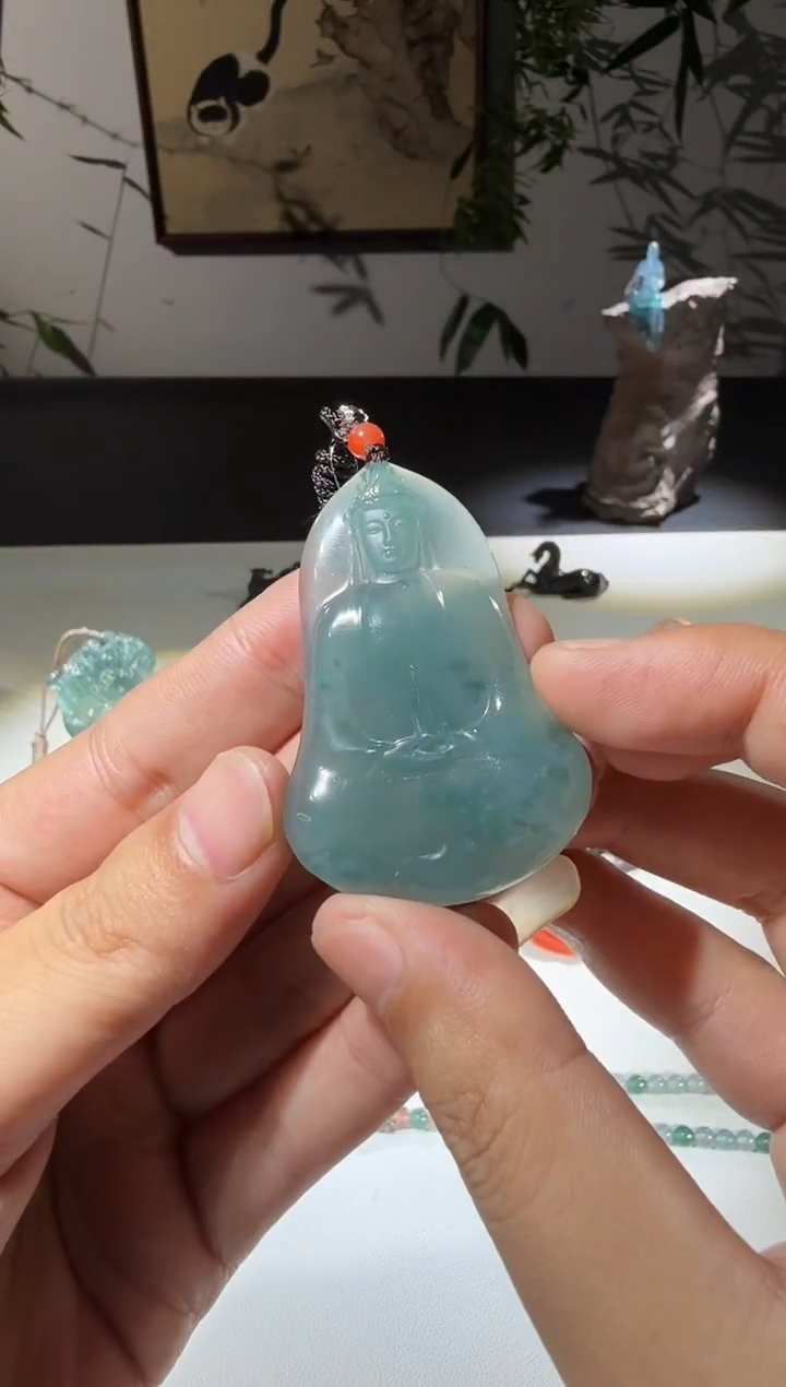 吊坠(不含链)未镶嵌翡翠观音