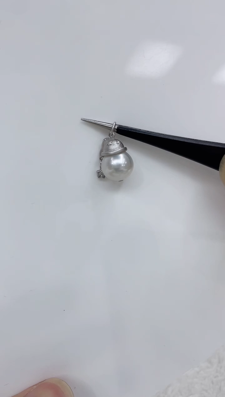 【闪购商品】海水珍珠吊坠(不含链)银S925镶嵌海水珍珠吊坠