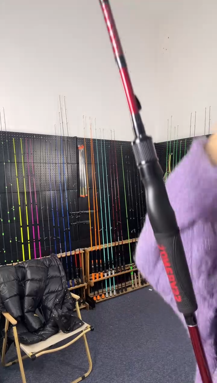 2.1m碳素凌霄红2.1米直柄（瑕疵尾货竿，没有售后，介意勿拍）