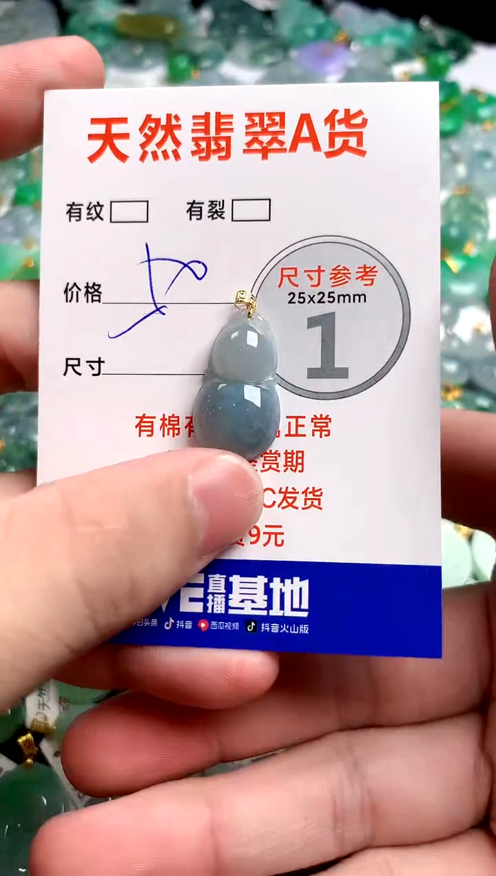 翡翠18K金镶嵌颈饰25100695