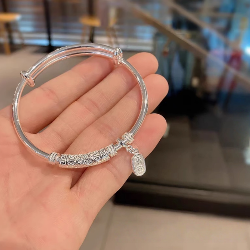 足银银制品 【846】设计百搭轻奢组合套链手链简约气质小众素链