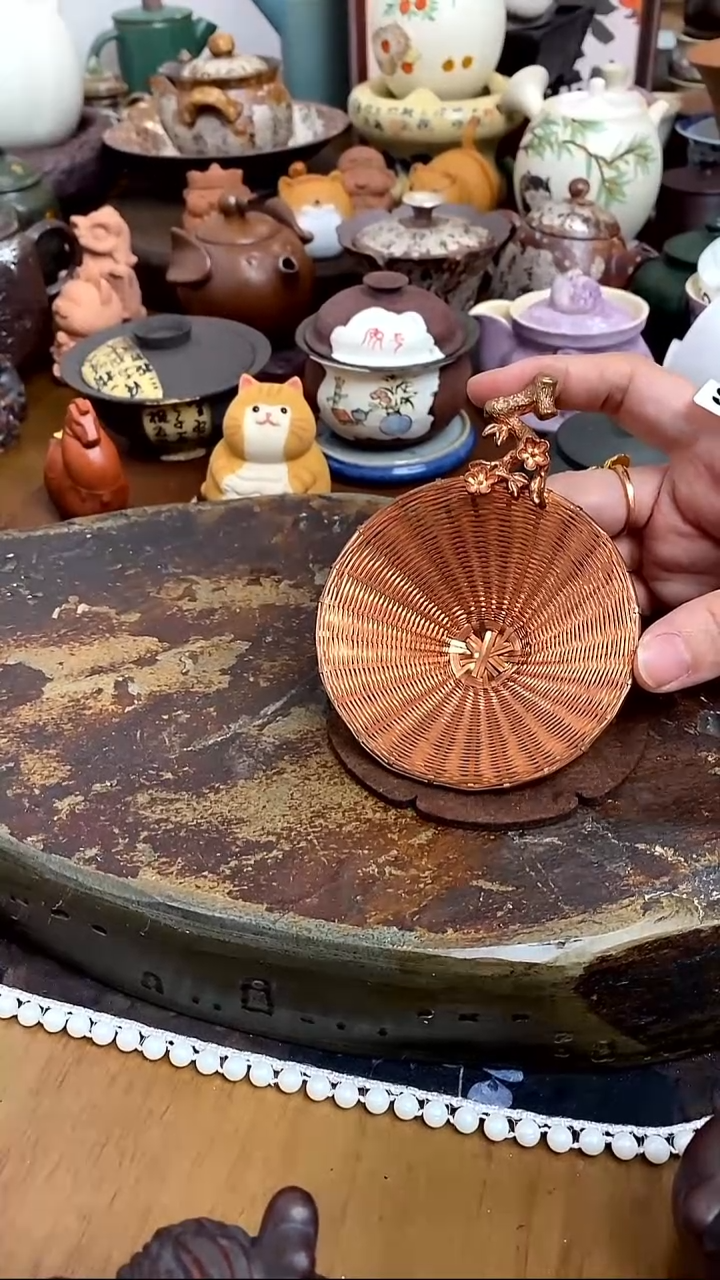 【茶瓷物语】紫铜茶漏