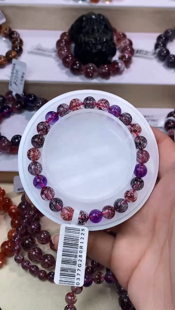 【闪购商品】水晶手链未镶嵌黑加仑超七单圈7m+